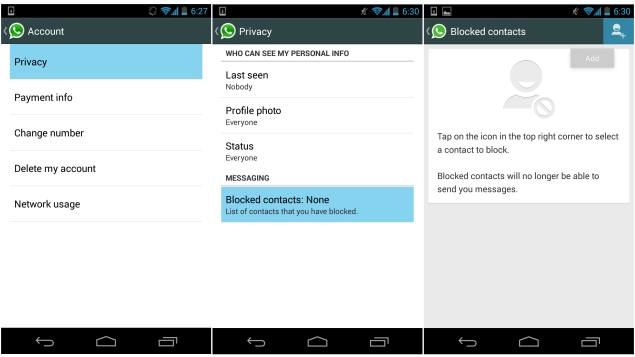 Whatsapp Android Block Contact