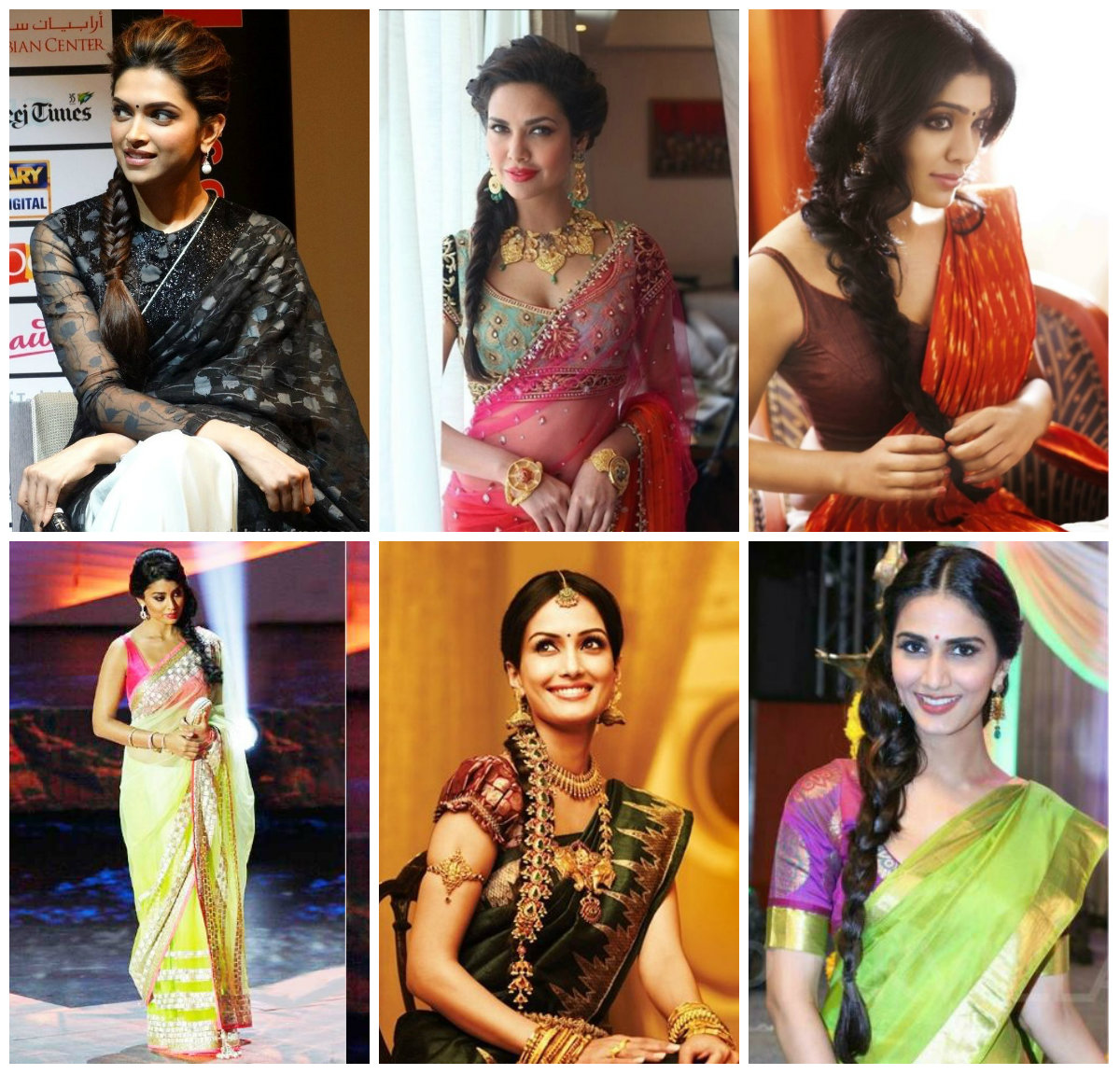 12 Best Hairstyles for Party Wear Sarees - WanderGlobe