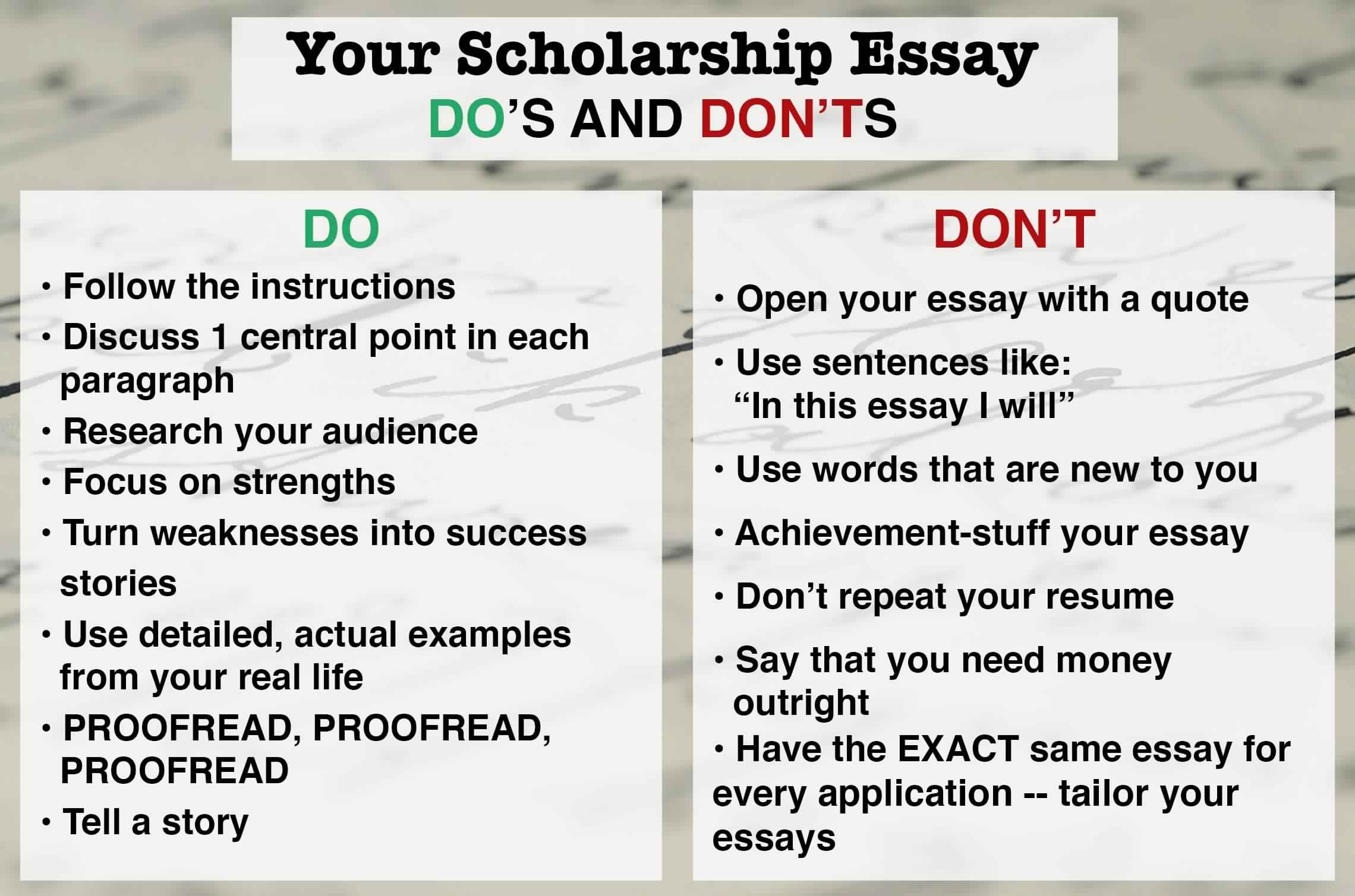 how to write a short essay format