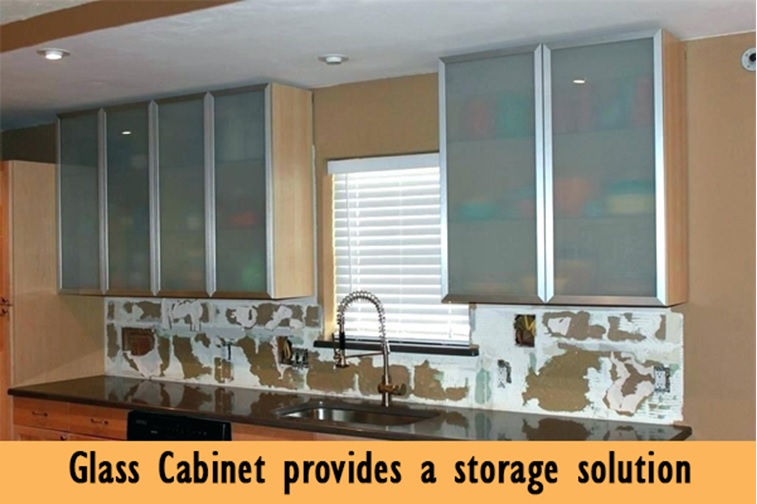 Glass Cabinet Provides a Storage Solution 
