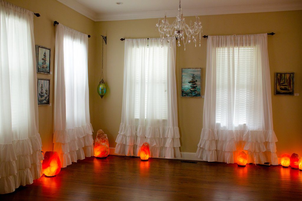 Himalayan Natural Salt Lamp in the Living Room