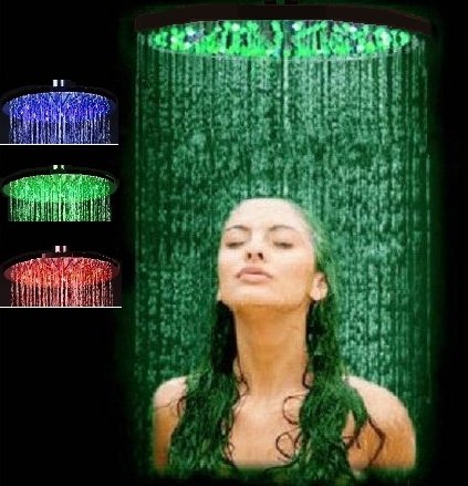 Fontana 16 Oil Rubbed Bronze Round Color Changing LED Rain Shower Head