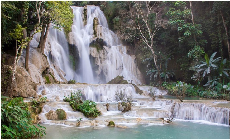 Visit the Kuang Si Waterfalls