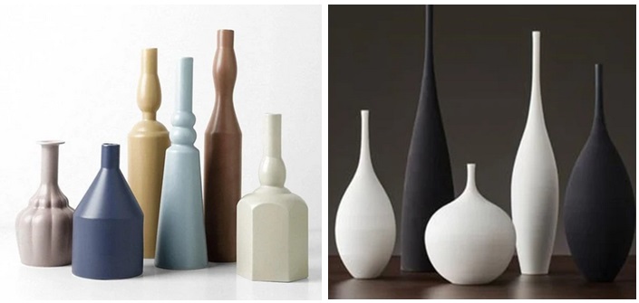 Use vases in various shapes and sizes
