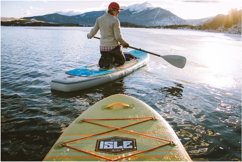 paddleboarding