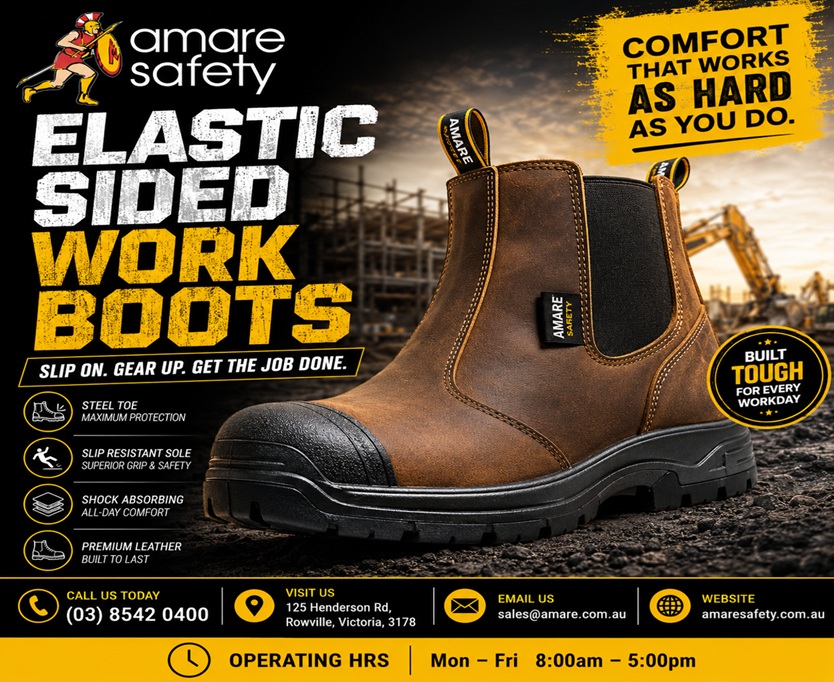 Looking for dependable work footwear? Elastic sided work boots have become a popular choice among Australian workers thanks to their comfort, durability, and ease of use. Whether you're on a construction site, in a warehouse, or working outdoors, the right boots can make a significant difference in safety and productivity.

Read more: https://www.wanderglobe.org/elastic-sided-work-boots-australian-workers/

#ElasticSidedWorkBoots #WorkBoots #SafetyBoots #Workwear #AustralianWorkers #ProtectiveFootwear #ConstructionSafety #IndustrialFootwear #WorkplaceSafety #TradieLife