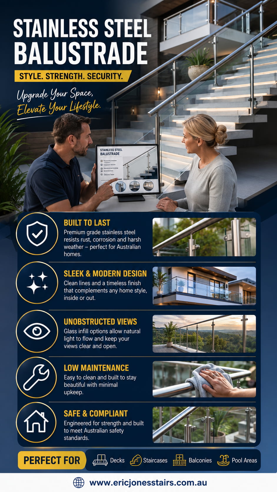 stainless steel balustrade